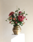 Large boeket Pink purfect incl. vaas goud
