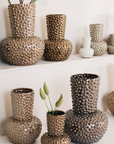 Dots vaas parelmoer wit