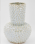 Dots vaas parelmoer wit