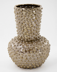 Dots vaas parelmoer bruin