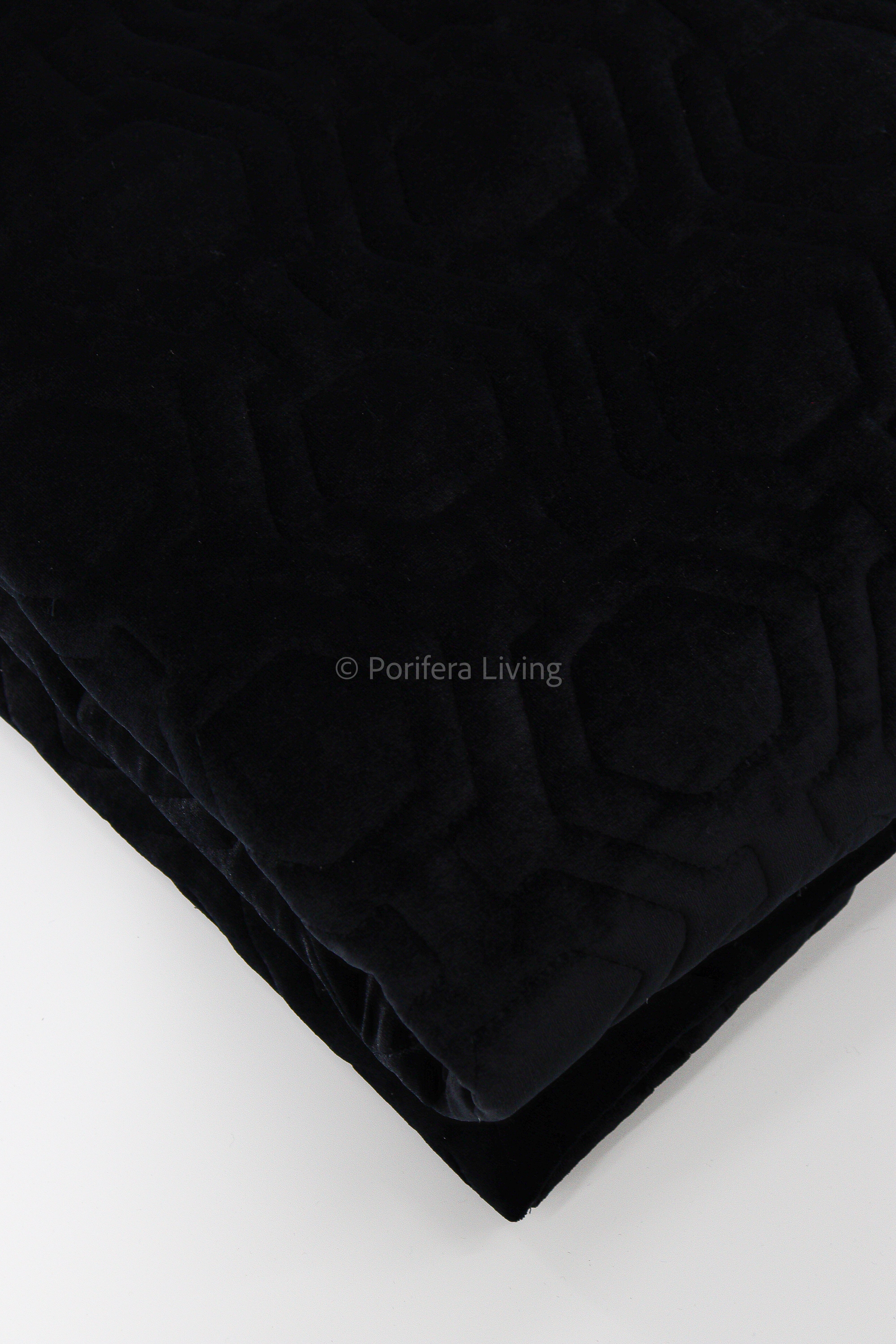 Bed runner glossy black