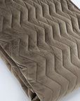 Bed runner glossy taupe