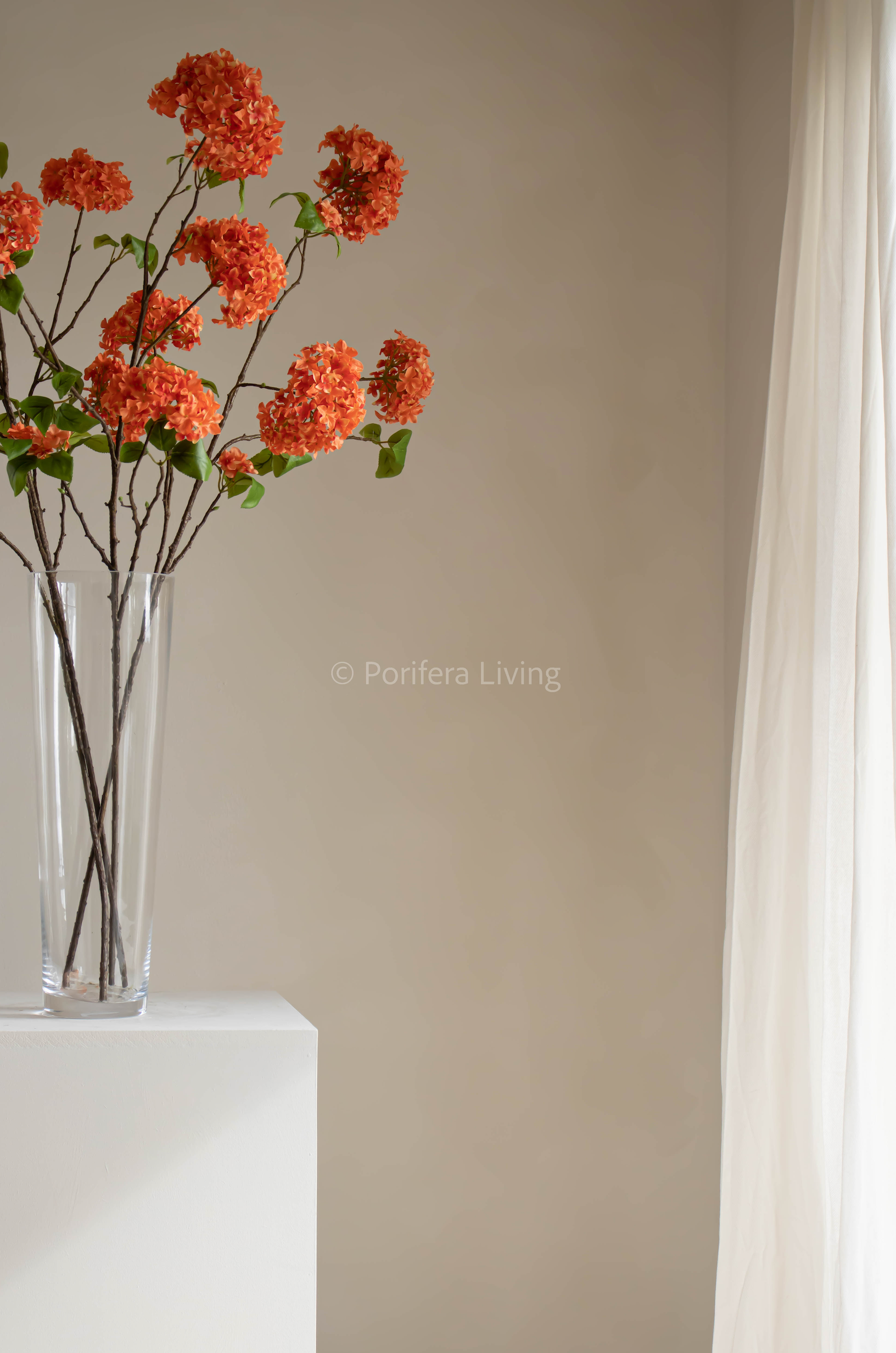 Large Hortensia tak 110 cm oranje