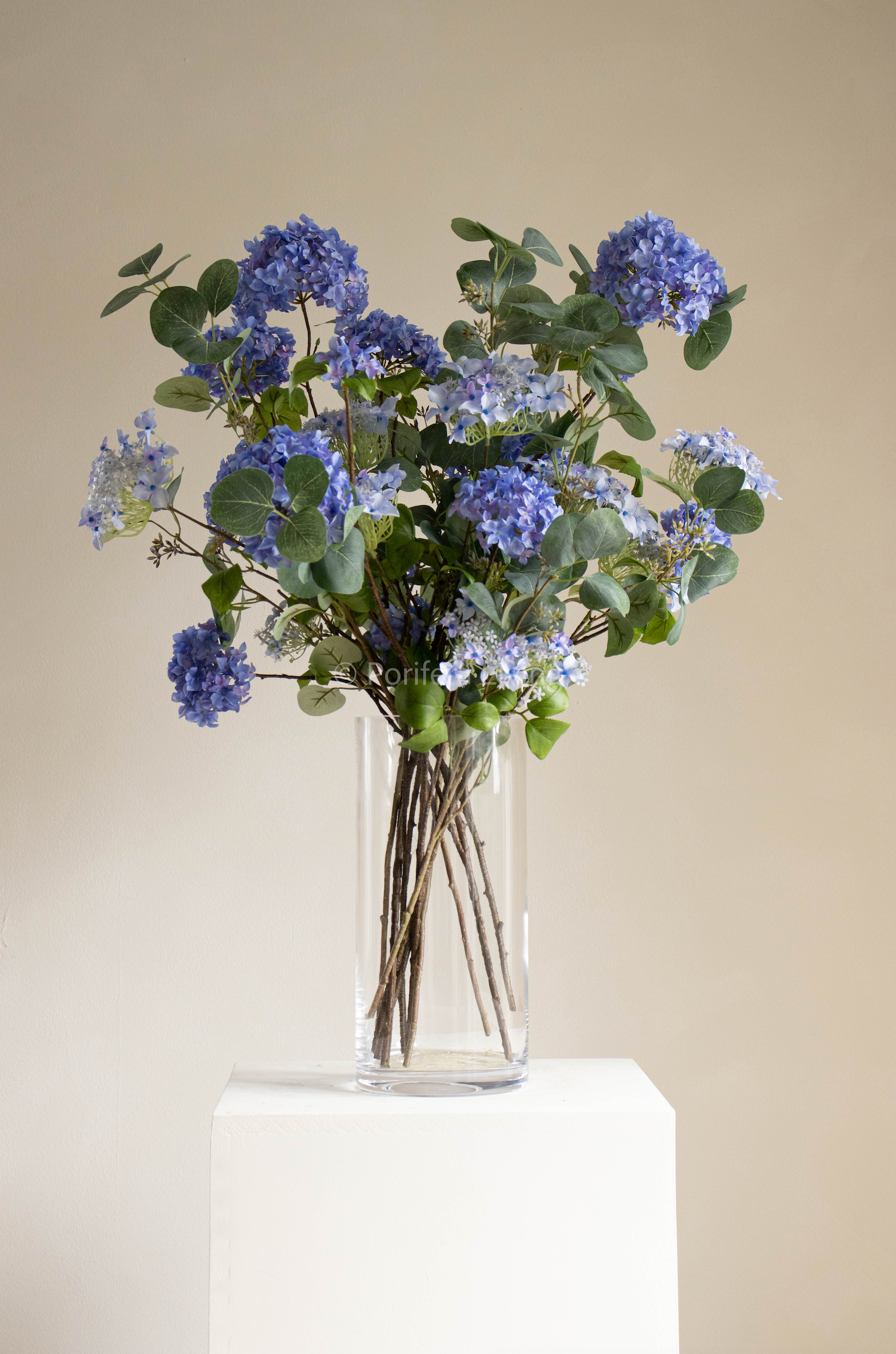 Zijden Hortensia Boeket blauw