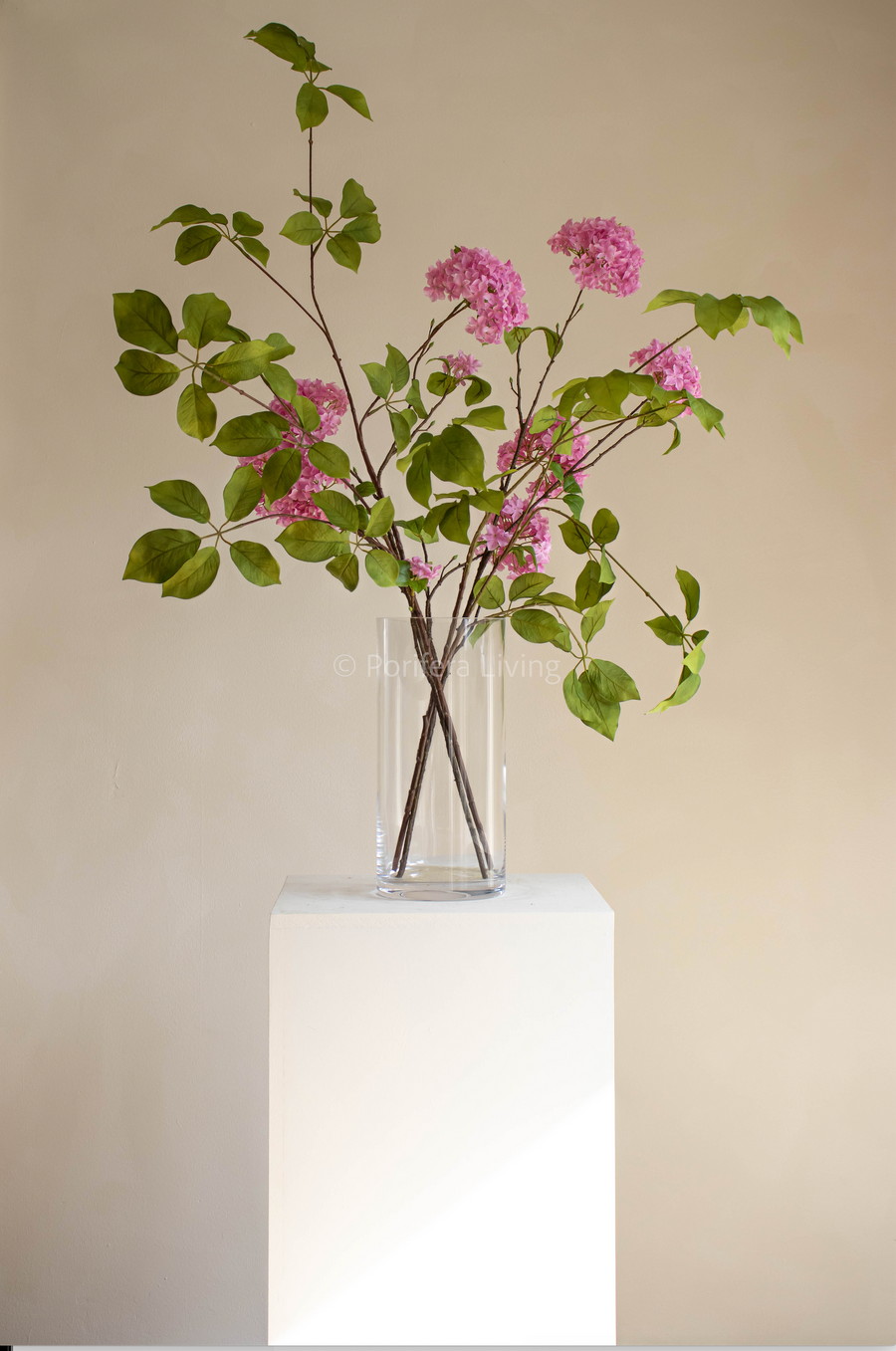 Boeket Hortensia leaf roze 120 cm