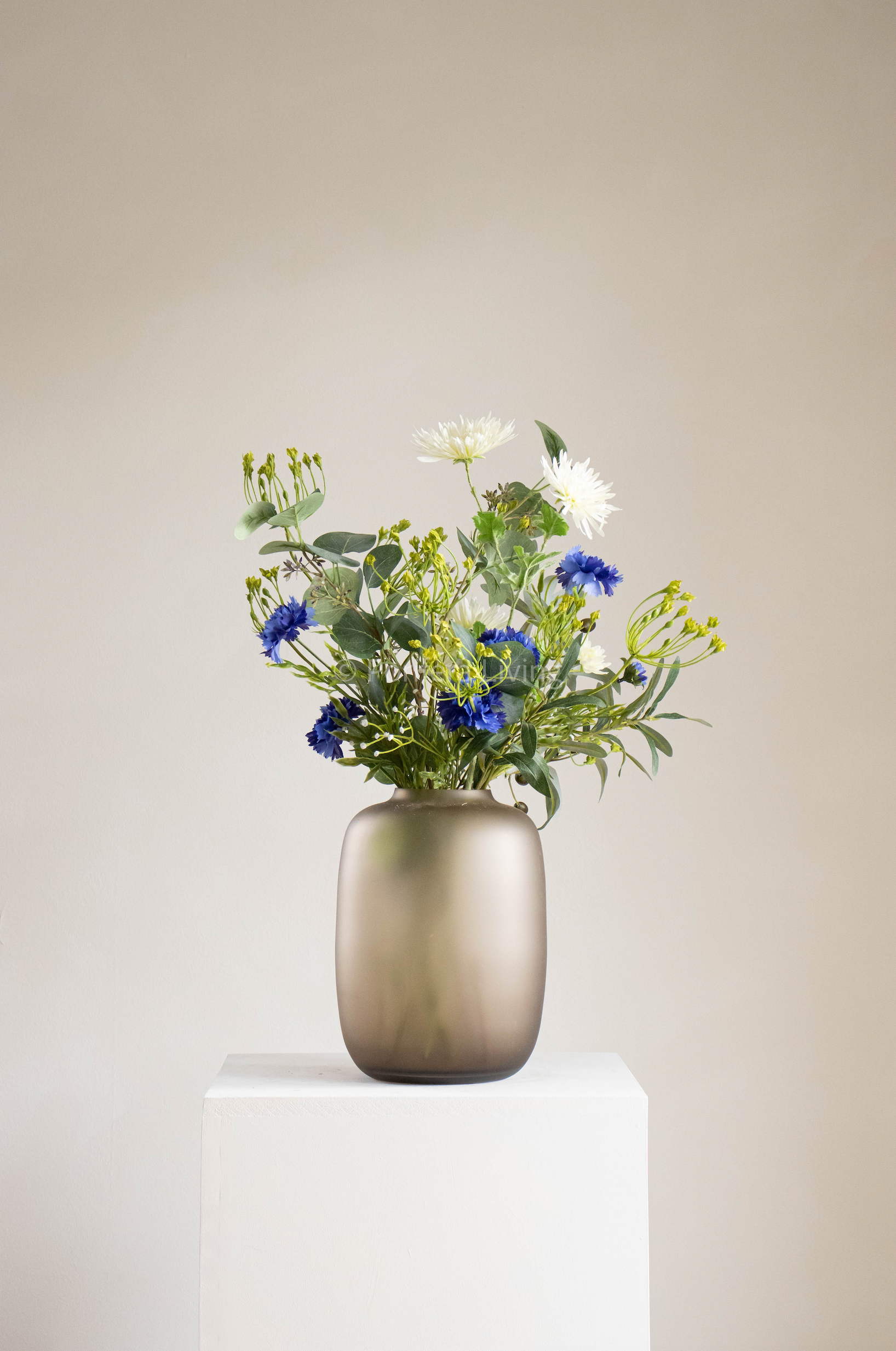 Boeket wild flower incl. vaas taupe