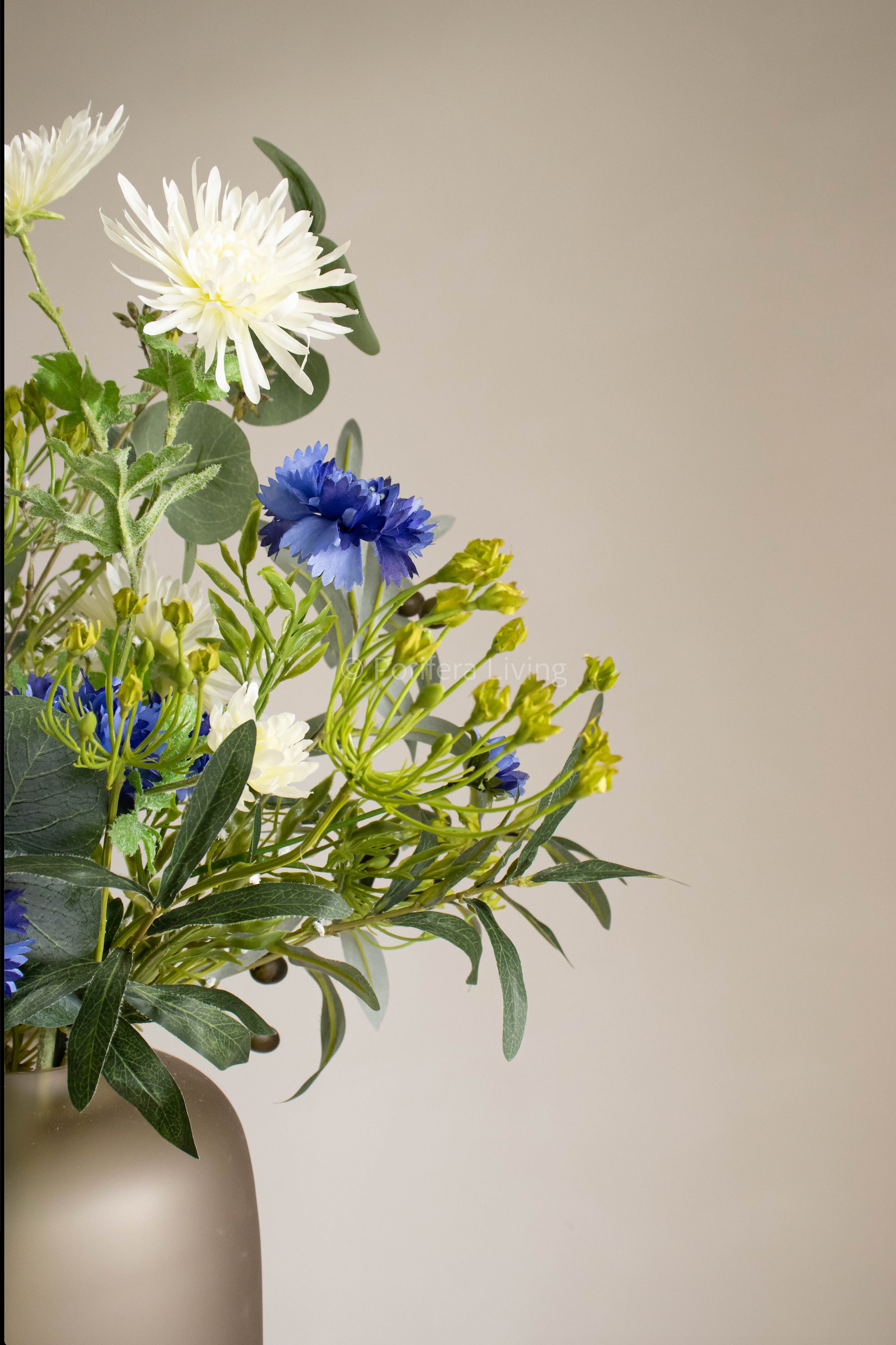 Boeket wild flower incl. vaas taupe