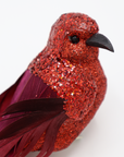 Onbreekbare kerst ornament vogel op clip