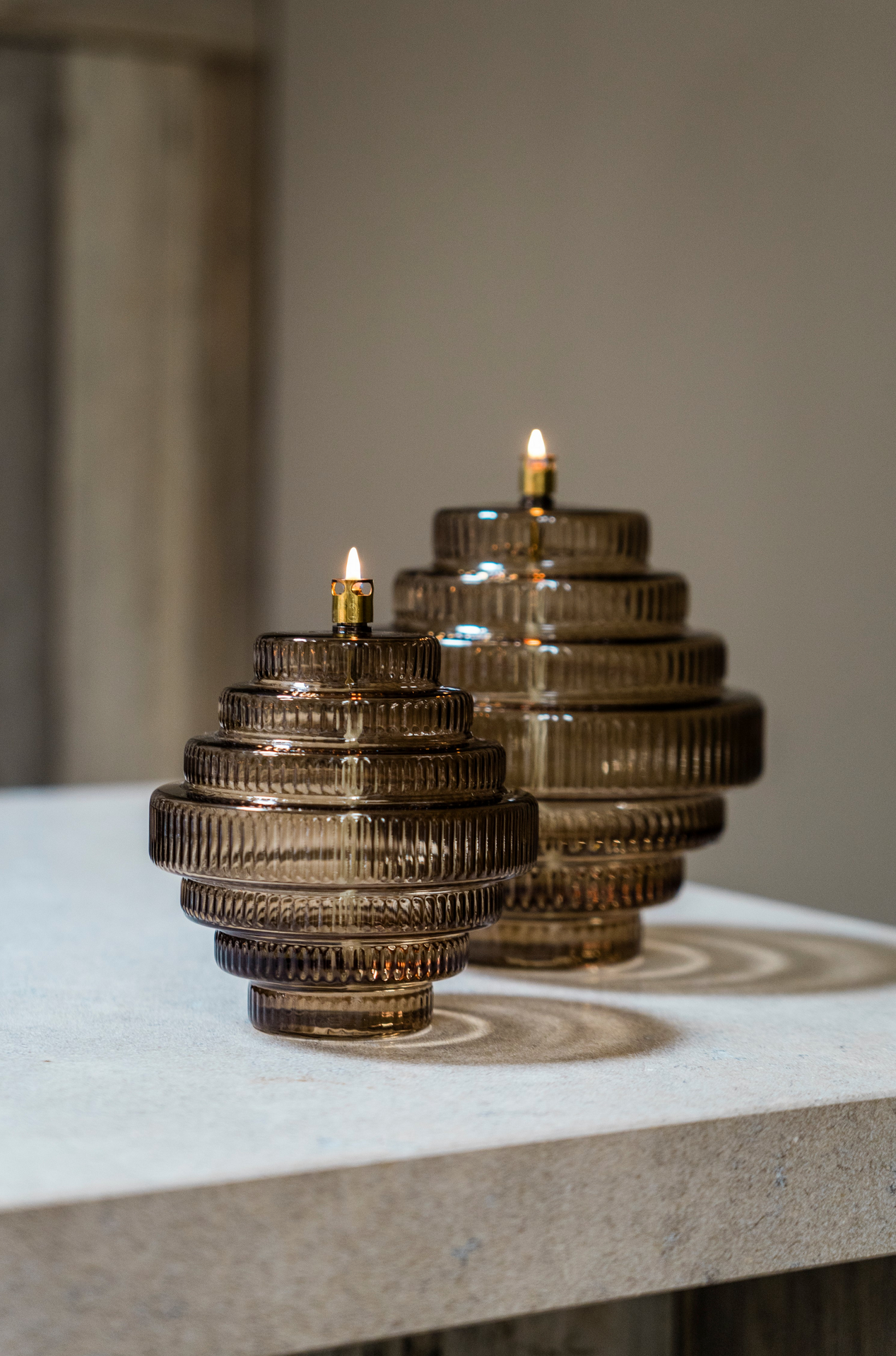 Olielamp - Twin champagne beige