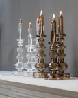 Olielamp - Kandelaar champagne beige