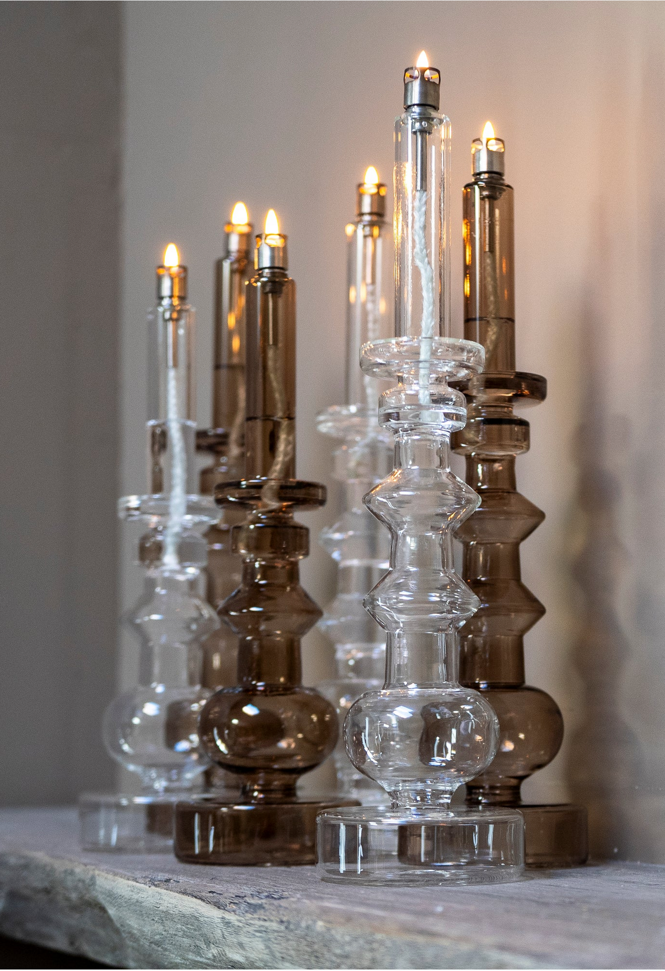 Olielamp - Kandelaar helder