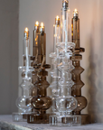 Olielamp - Kandelaar champagne beige