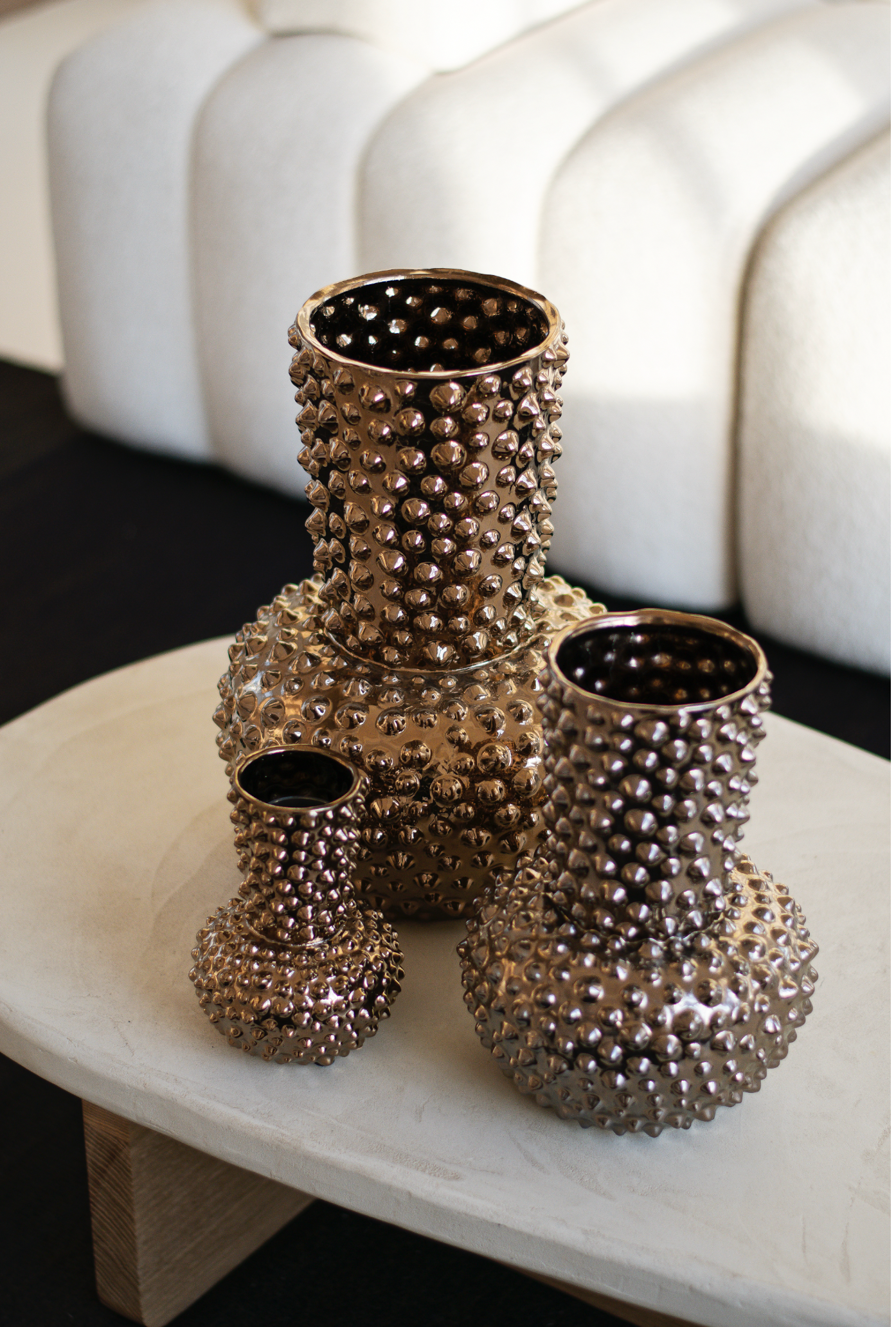 Dots vaas brons blinkend