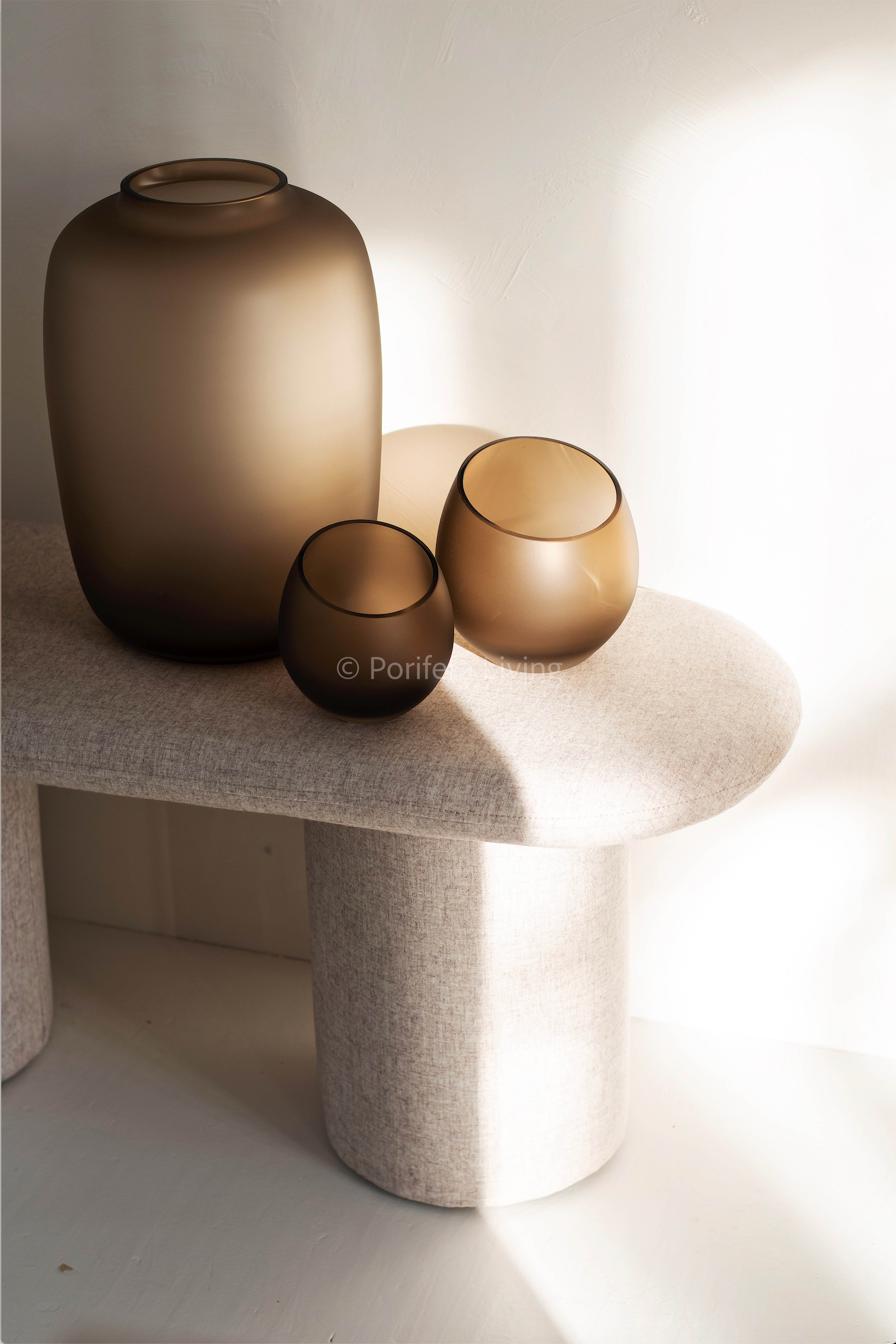 Windlicht Moho mat taupe